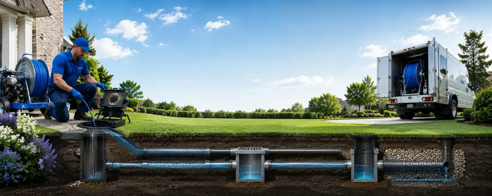 Outdoor drain cleaning information for Marshall, WI